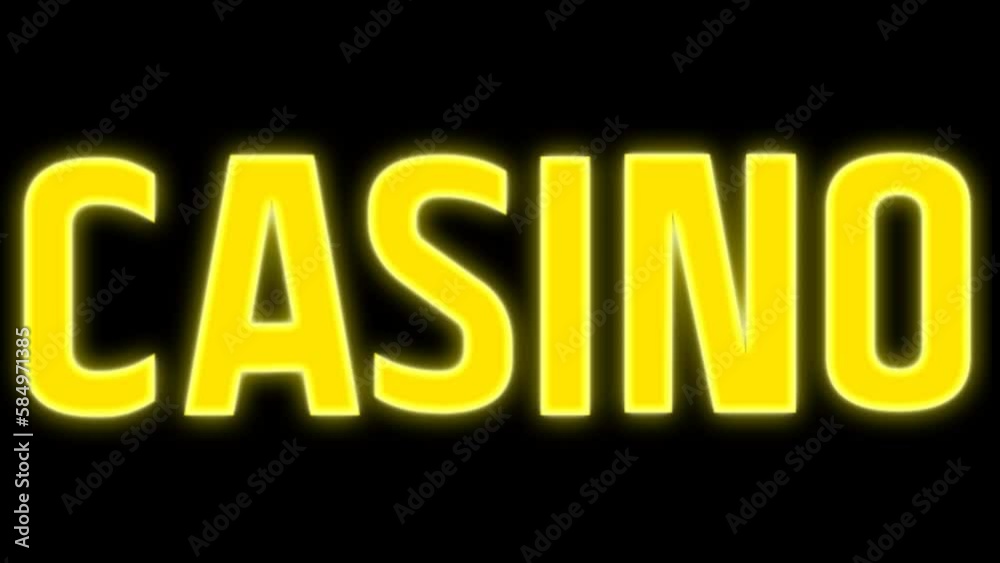 Horizontal video of the word CASINO in a yellow font, neon light animated using the style of a slot jackpot machine, rolling text effect on a transparent background alpha channel Horizontal video of the word CASINO in a yellow font, neon light animated using the style of a slot jackpot machine, rolling text effect on a transparent background alpha channel