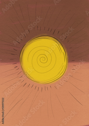 Hypnotic Sun in Spiral photo