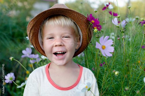 boy in the garden photo