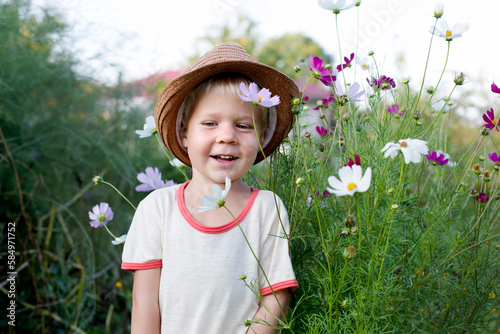 boy in the garden photo