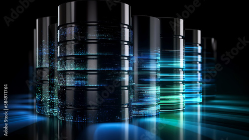 Obraz na płótnie Realistic Idea of SQL Databases