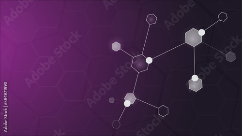 Wallpaper Mural Abstract Science mmolecular hexagon  background vector illustration  Torontodigital.ca