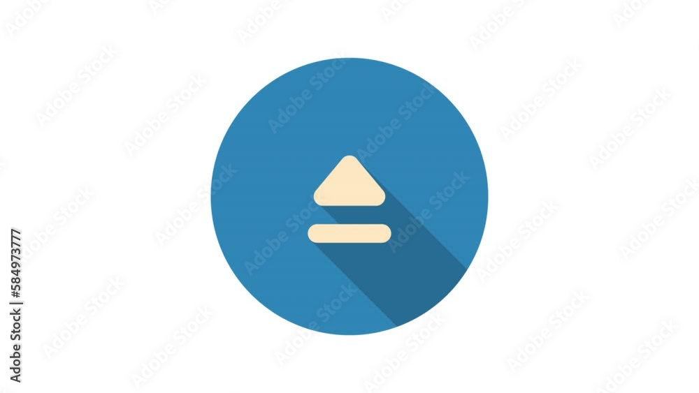 Eject Button on white background, animated icon.
Eject Button on white background, animated icon.