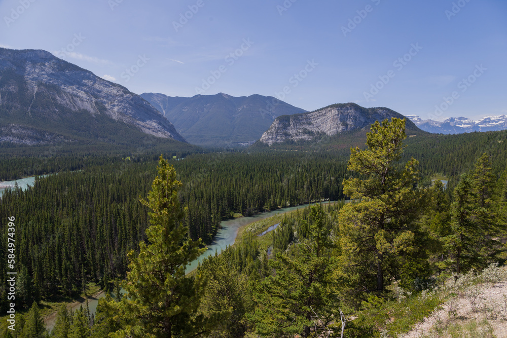 Mountain landscape in the Canadian Rockies, Wonderful landscape for hiking, climbing, rafting and active recreation