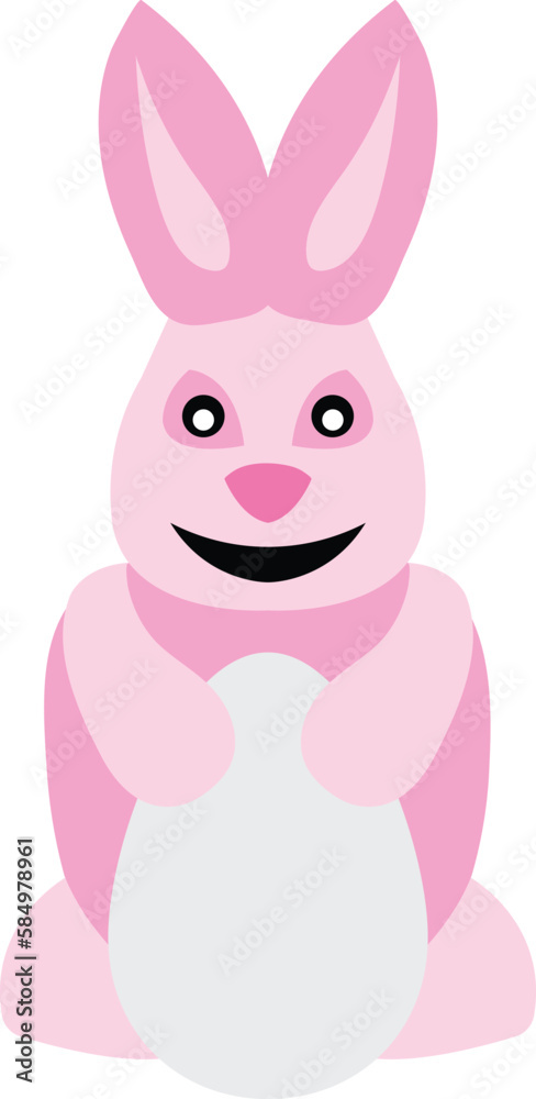 Obraz premium bunny rabbit with egg vector