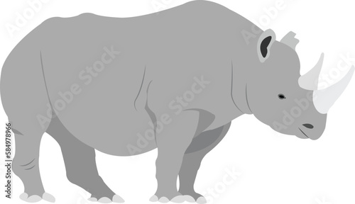 rhino illustration vector image © Beaut