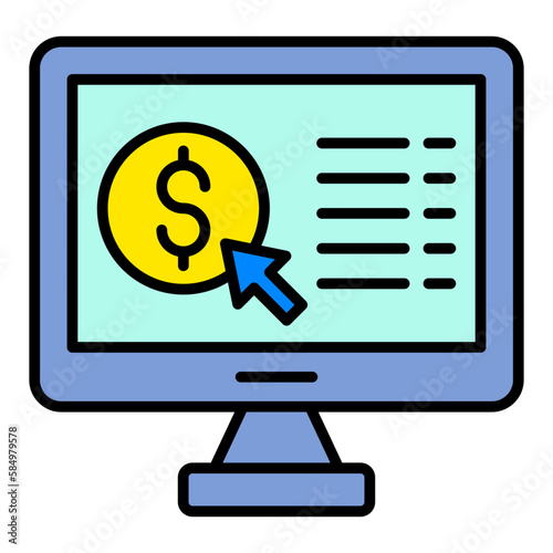 Pay Per Click Filled Line Icon
