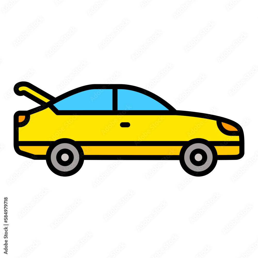 Naklejka premium Trunk Filled Line Icon
