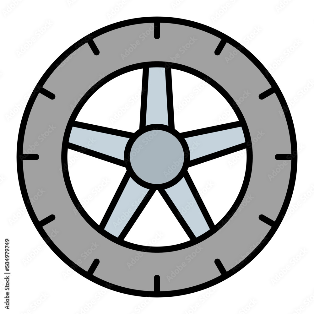 Obraz premium Tyre Filled Line Icon