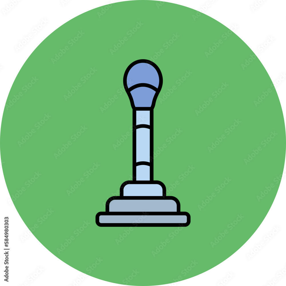 Gear Stick Multicolor Circle Filled Line Icon Gear Stick Multicolor Circle Filled Line Icon