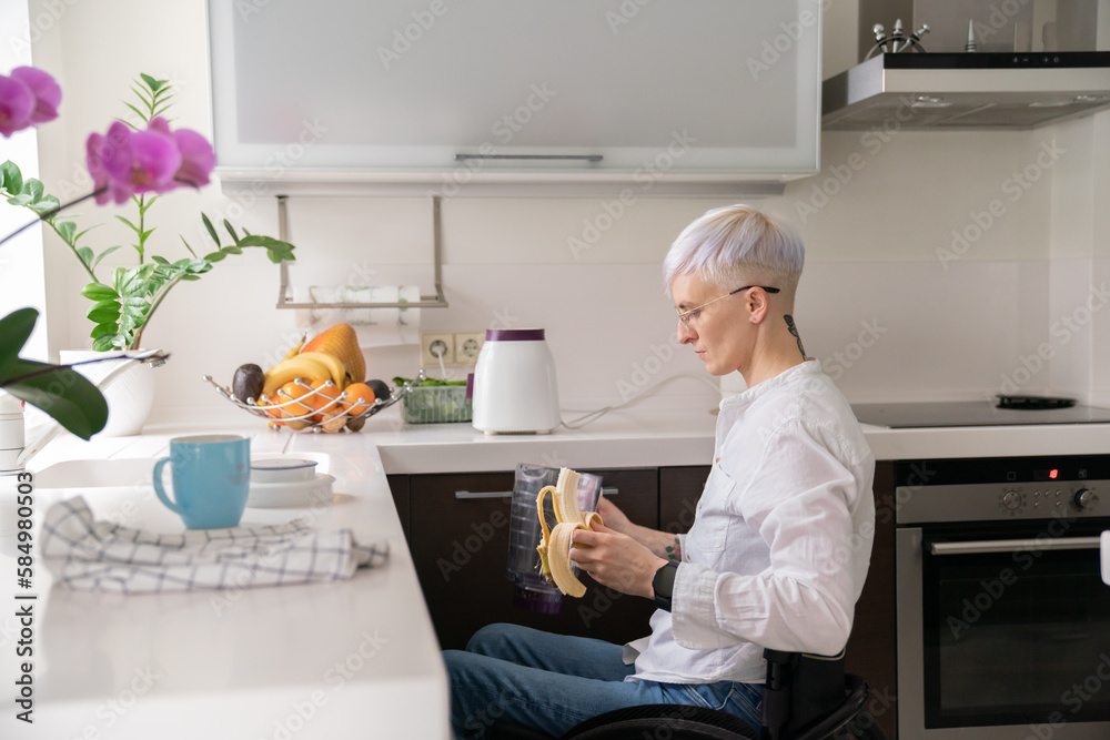 Healthy Lifestyle. Woman Preparing Smoothie. Healthy Lifestyle. Woman Preparing Smoothie.