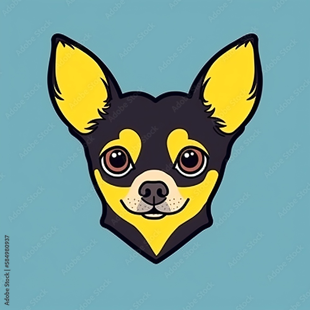 Cute dog illustration, cartoon and character design style Cute dog illustration, cartoon and character design style