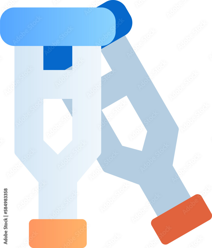 The crutches icon, symbolizing mobility aids for people with injuries