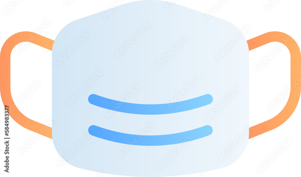 The face mask icon, symbolizing a protective barrier against airborne particles. The icon is commonly used to indicate the need for respiratory protection The face mask icon, symbolizing a protective barrier against airborne particles. The icon is commonly used to indicate the need for respiratory protection