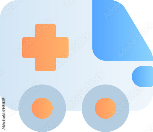 The ambulance icon, symbolizing emergency medical services. It serves as a universal symbol of urgent medical assistance and is widely recognized across cultures and languages