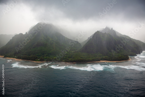 NaPali coast as seen from above