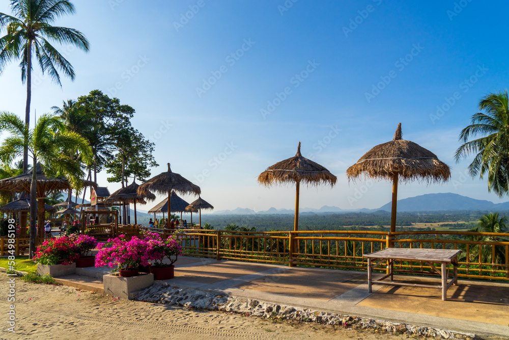 Top view of Khanom district Nakhon Si Thammarat, Thailand.