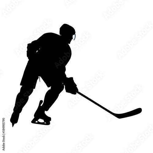 silhouette, hockey, sport, ice, ski, winter, player, illustration, people, skiing, skier, action, sports, stick, athlete, game, snow, black, team, competition, shape, black, generative ai