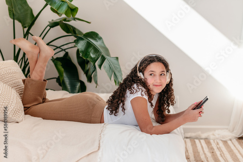 Teen girl relaxing  photo