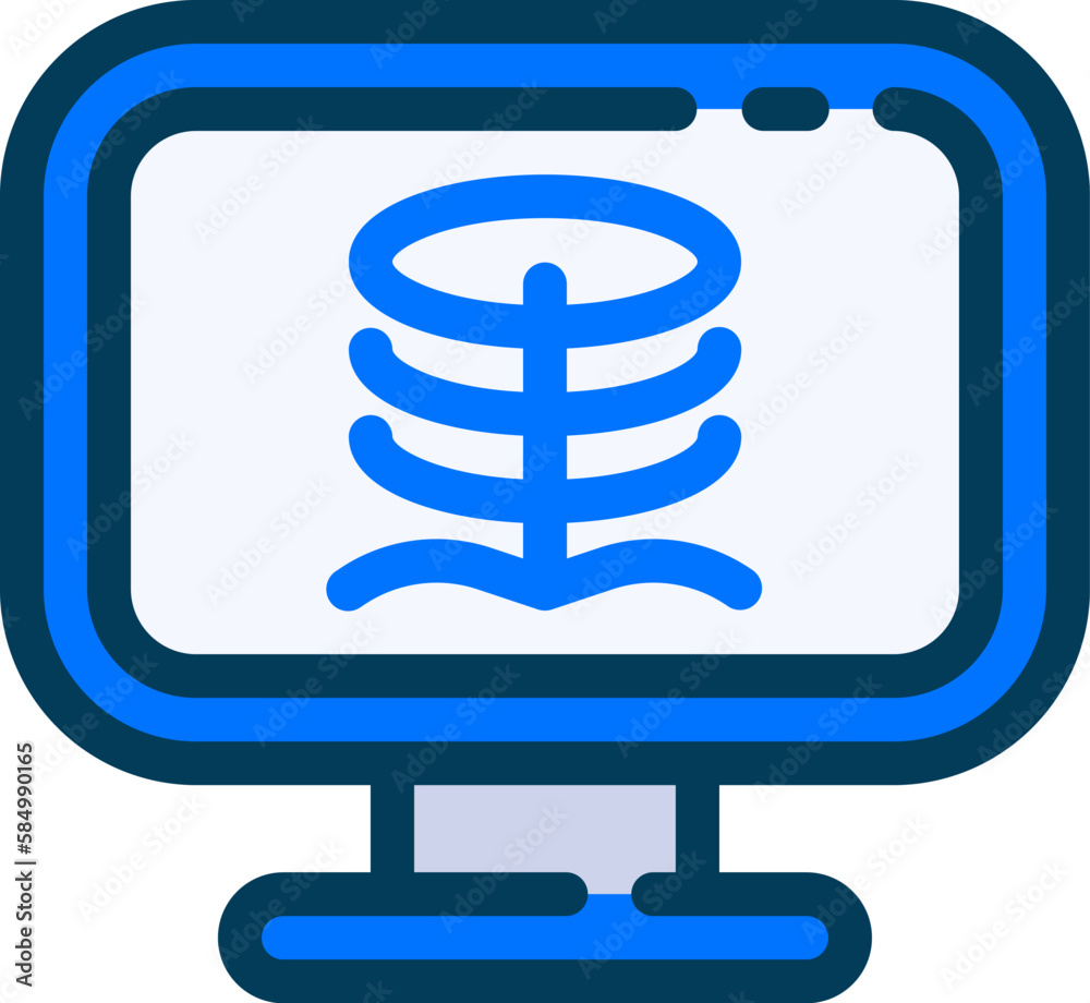 An X-ray icon represents medical imaging technology used to visualize internal body structures, including bones, organs, and tissues An X-ray icon represents medical imaging technology used to visualize internal body structures, including bones, organs, and tissues