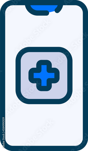 Medical App icon represents mobile or web-based applications that provide medical information, symptom tracking, and appointment scheduling