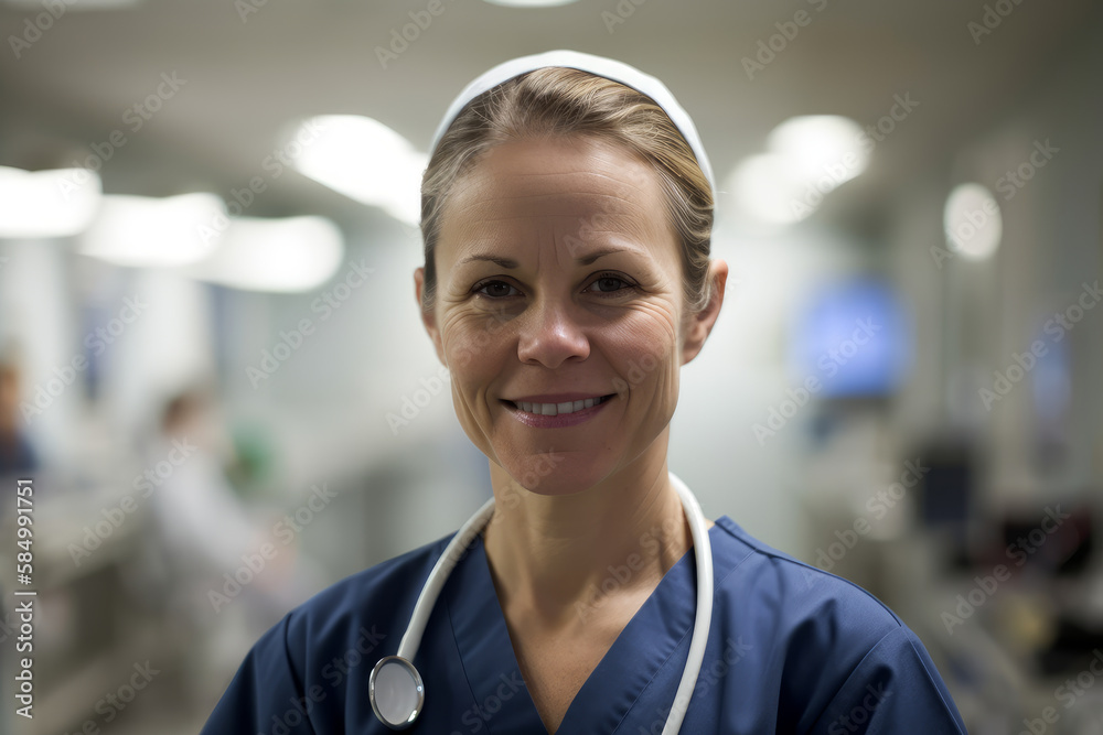 Caring and Compassionate: A Happy Nurse Spreading Positivity in a Hospital Setting. Generative AI Caring and Compassionate: A Happy Nurse Spreading Positivity in a Hospital Setting. Generative AI