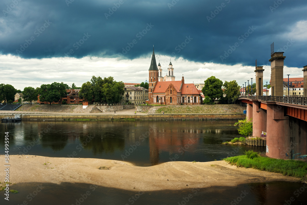 Kaunas view featuring Church of Vytautas the Great