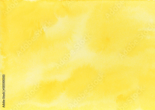 紙の質感のあるにじんだ黄色の水彩の背景素材