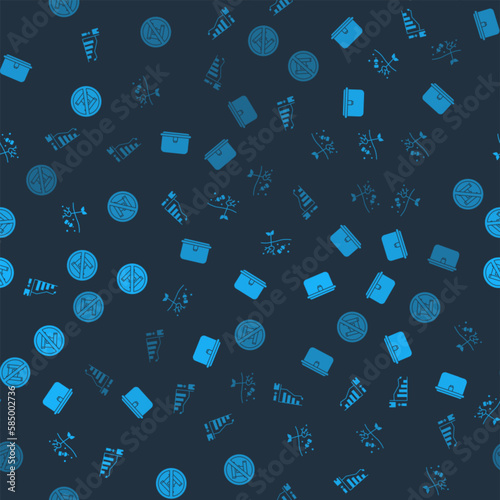 Set Ecology infographic, Lunch box, Problem of pollution planet and Say no to plastic bags poster on seamless pattern. Vector