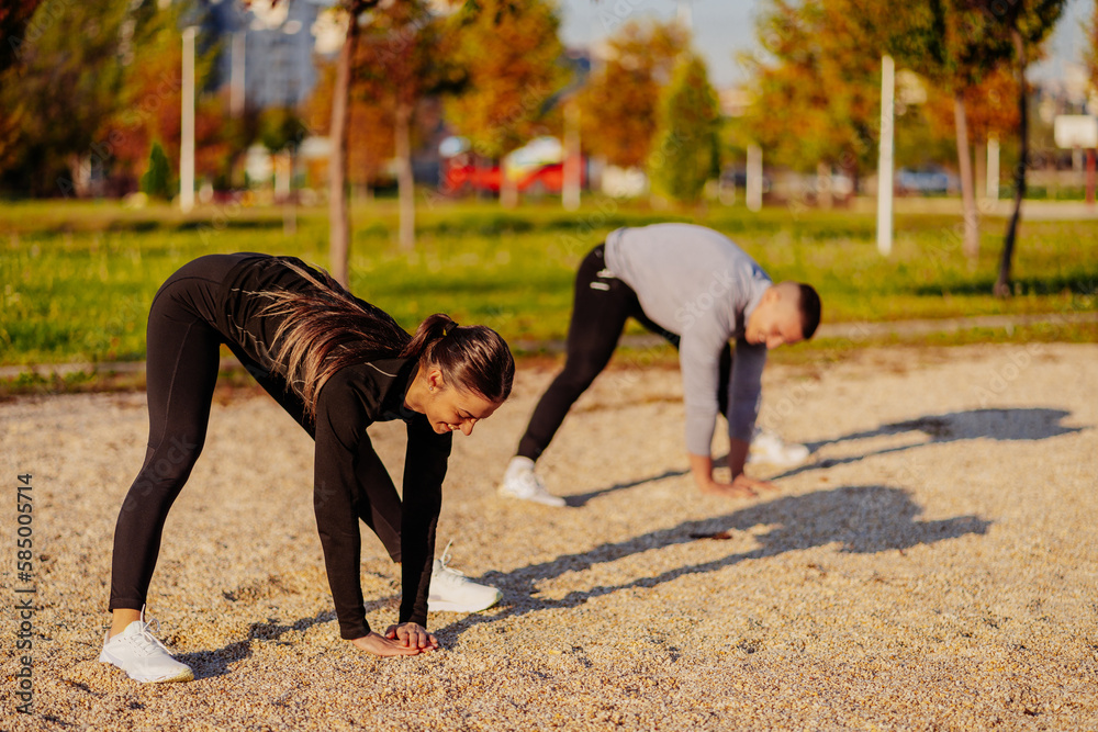 Fototapeta premium Warming up before workout