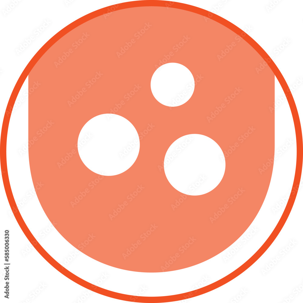 Fototapeta premium round icon on transparent background, orange logo for any company