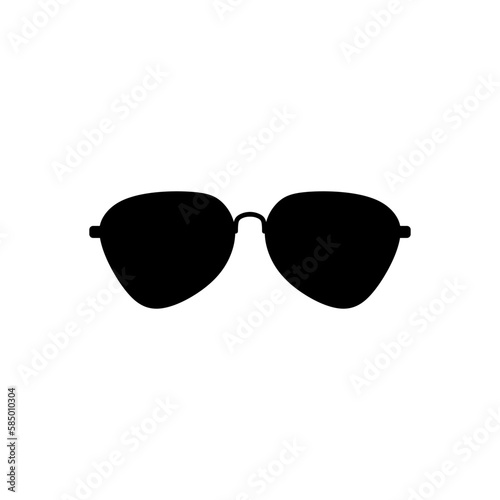 Aviator sunglasses silhouette or shades protective eyewear. vector illustration in trendy style. Editable graphic resources for many purposes.