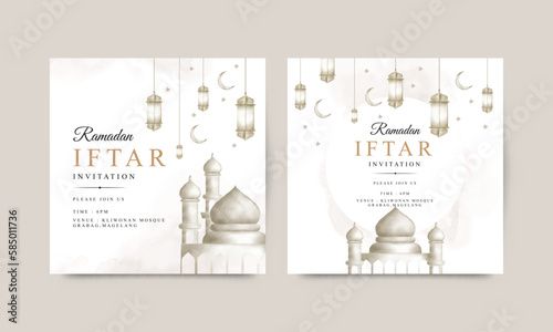 Beautiful iftar invitation template