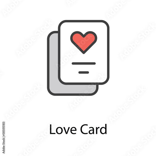 Love card icon design stock illustration