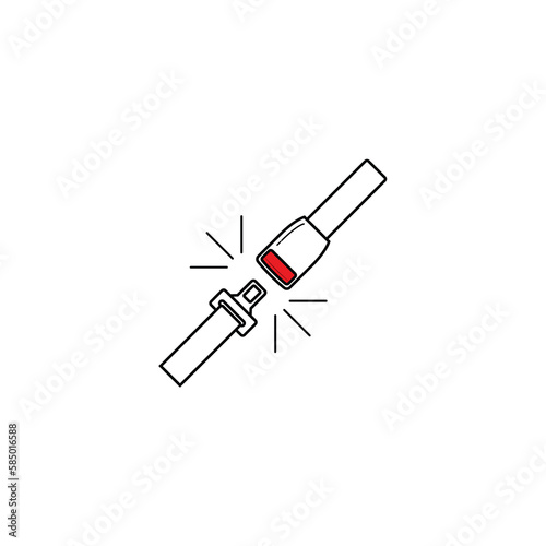 Seat belt icon isolated vector graphics