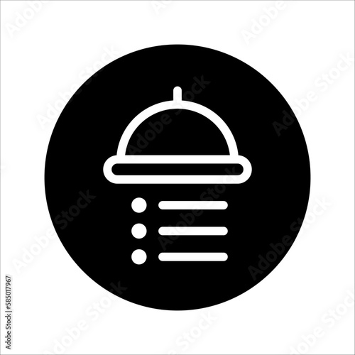 Food menu card flat vector line icon, on white background, eps 10.