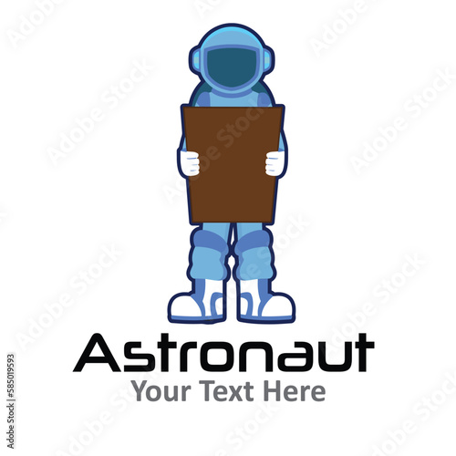 blue astronaut character vector