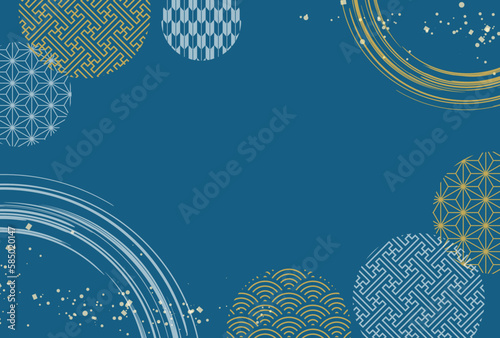 和 モダン 藍色 青 父の日 夏 背景