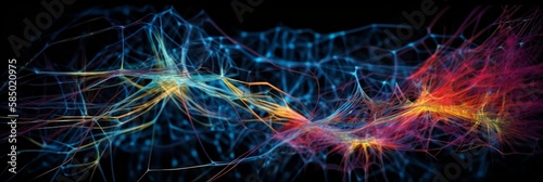 neuroscience abstract concept. generative AI photo