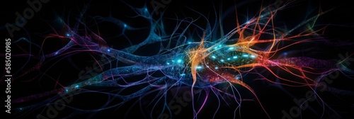 neuroscience abstract concept. generative AI photo