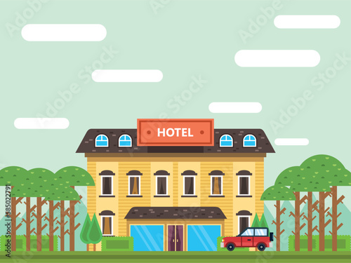 Rustic Accommodation, Forest Retreat, Nature Lodge, Roadside Motel, Woodland Inn, Tranquil Oasis