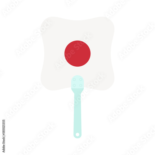 Aesthetic Manual Handle Hand Fan Japan Flag  © NikahGeh
