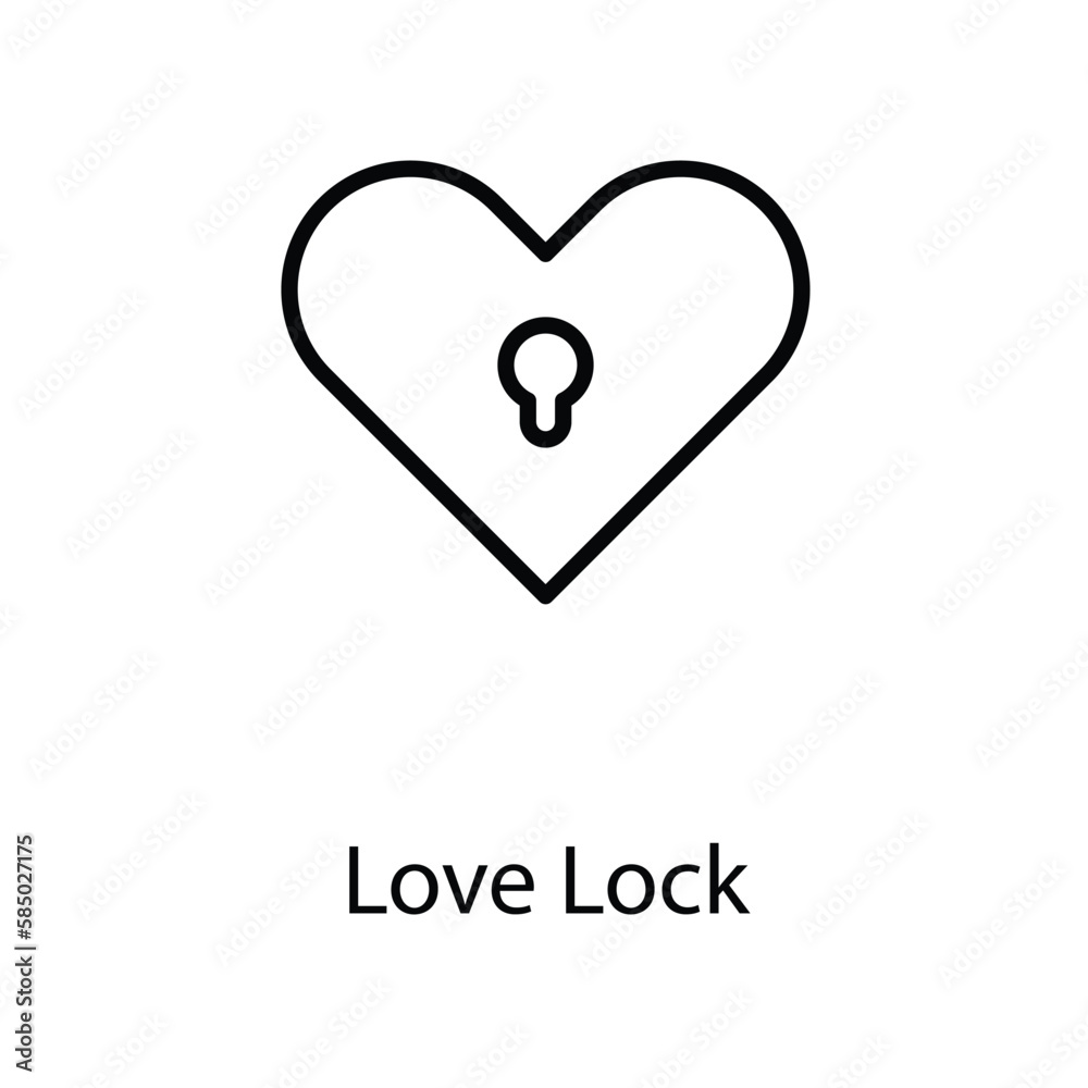 Love lock icon design stock illustration Love lock icon design stock illustration