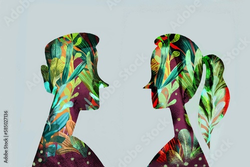 woman and man portrait 