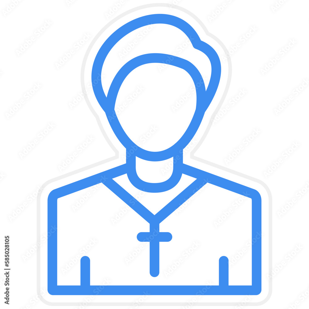 Vector Design Pastor Icon Style Vector Design Pastor Icon Style