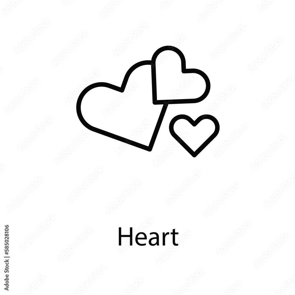Heart icon design stock illustration
