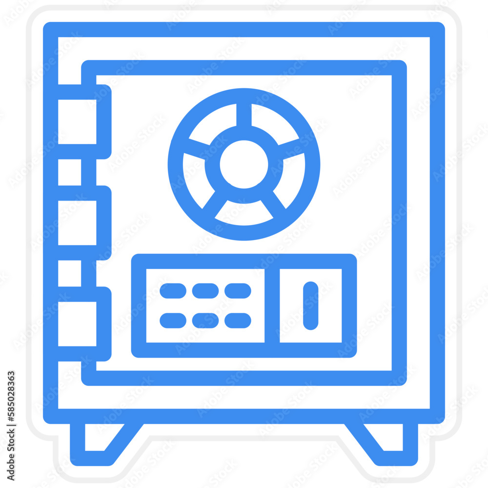 Vector Design Safe Box Icon Style Vector Design Safe Box Icon Style