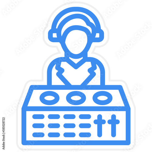 Vector Design DJ Icon Style