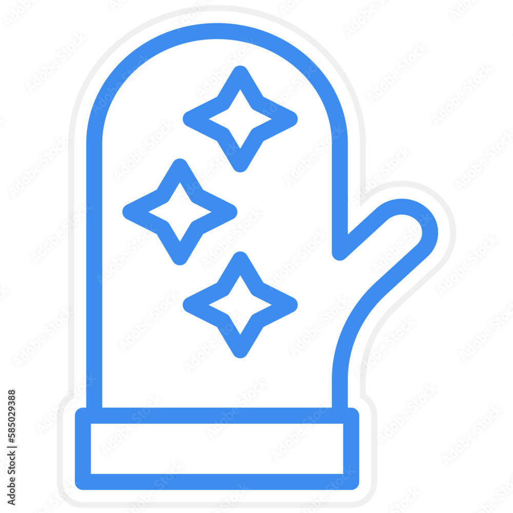 Vector Design Oven Mitt Icon Style Vector Design Oven Mitt Icon Style