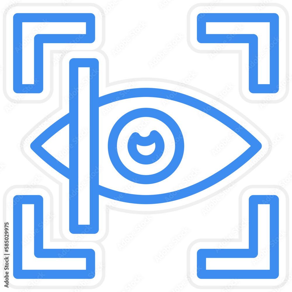 Vector Design Retinal Scan Icon Style Vector Design Retinal Scan Icon Style